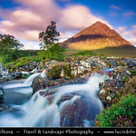 UK - Scotland - Waterfall at the Pyramid Mountain - The Buchaille Etive Mor