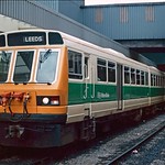 Railbus set 141 009 at Leeds. 16/06/84.