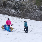 Walking back up the hill
