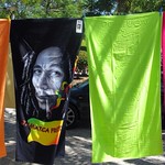 Bob Marley Towel - "Jamaica freedom" and some multi-coloured "Portugal" towels