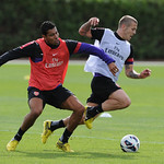 Andre Santos and Jack Wilshere