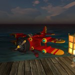 cool red airplane by dakota.subagia
