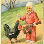 vintage Swedish Easter postcard