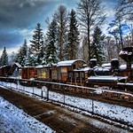 Old Time Steam in the Snow