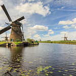 Dutch clich&eacute; clouds & mills @Kinderdijk