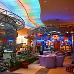 Colorful mall interior