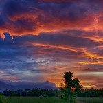 View in the Philippines after sunset