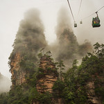 Cable Car Climbing up Zhiangjiajie - Hunan - China