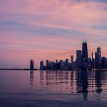 Chicago Skyline Sunset