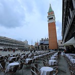 The Empty for Waiting ~ Florian 花神咖啡廳 & Piazza San Marco San Marco square with Campanile and Doge Palace 聖馬可廣場 @ Venezia 威尼斯~