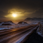 Final Sunset over Hvalfjordur, Iceland (2015-02-19)