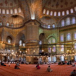 Interior de la Mezquita Azul...