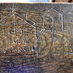 graffiti: church and granary, 1664 16 March