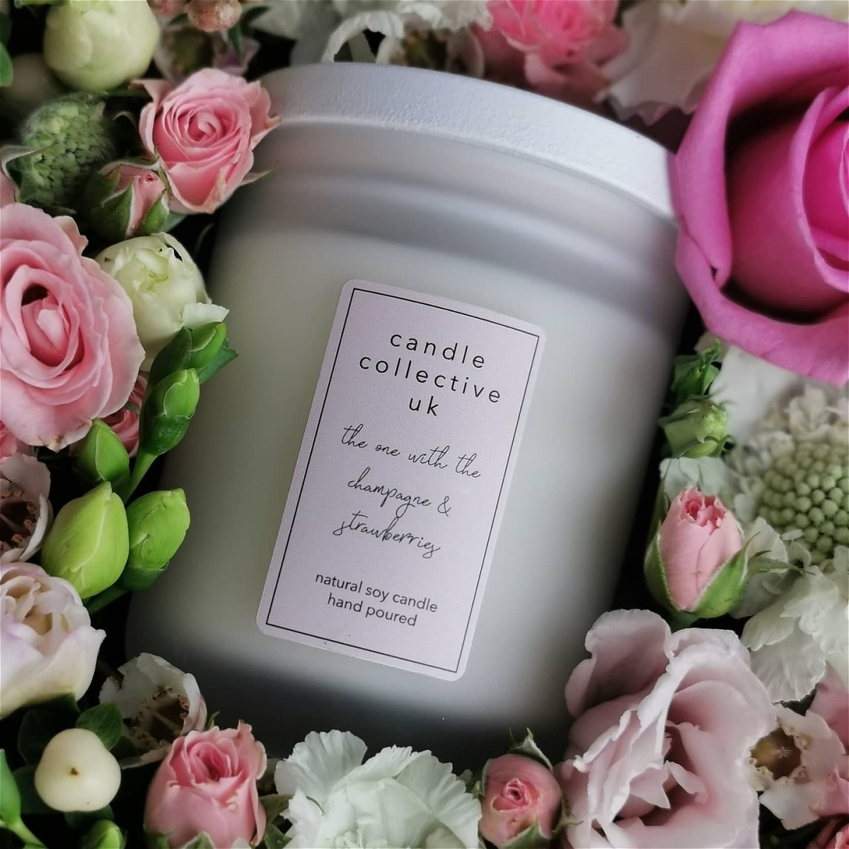 Frosted Candle Jar Gifts Blooms in Bolton