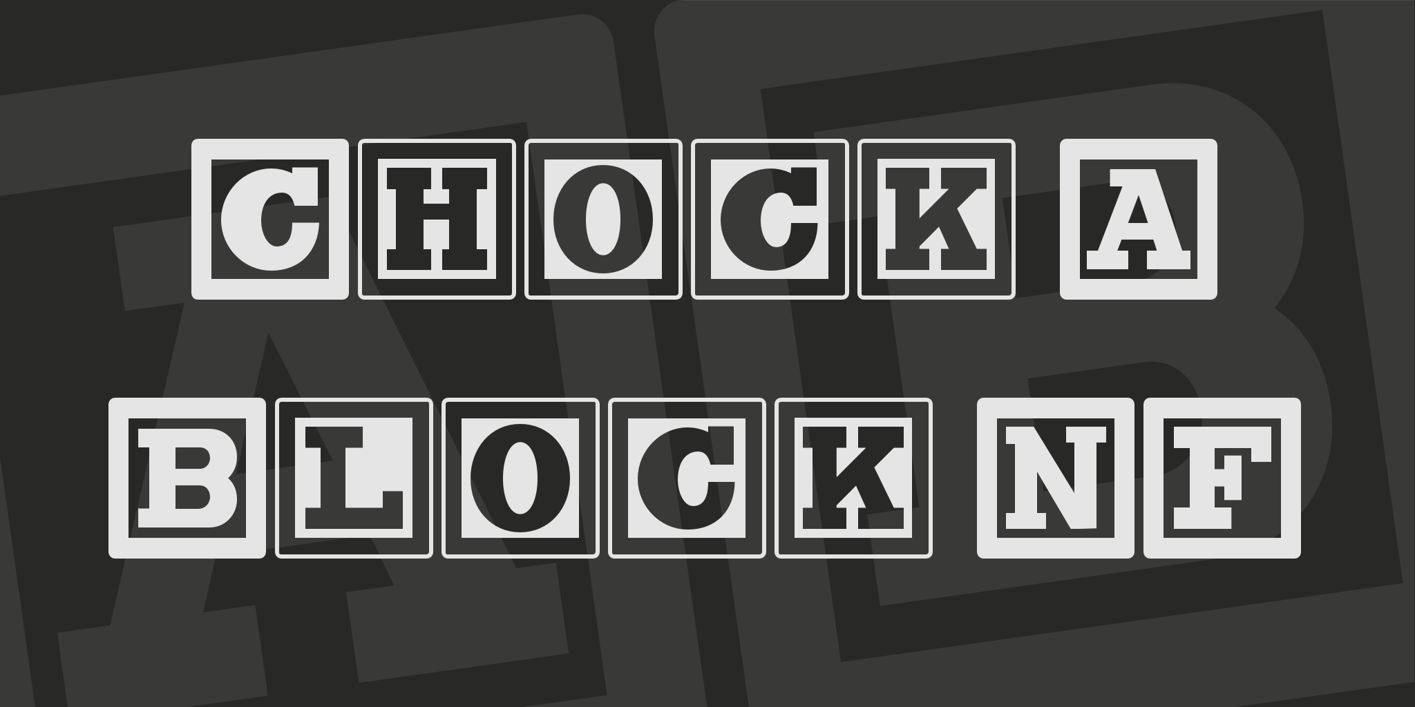 Chock A Block Nf Font FREE Download & Similar Fonts FontGet