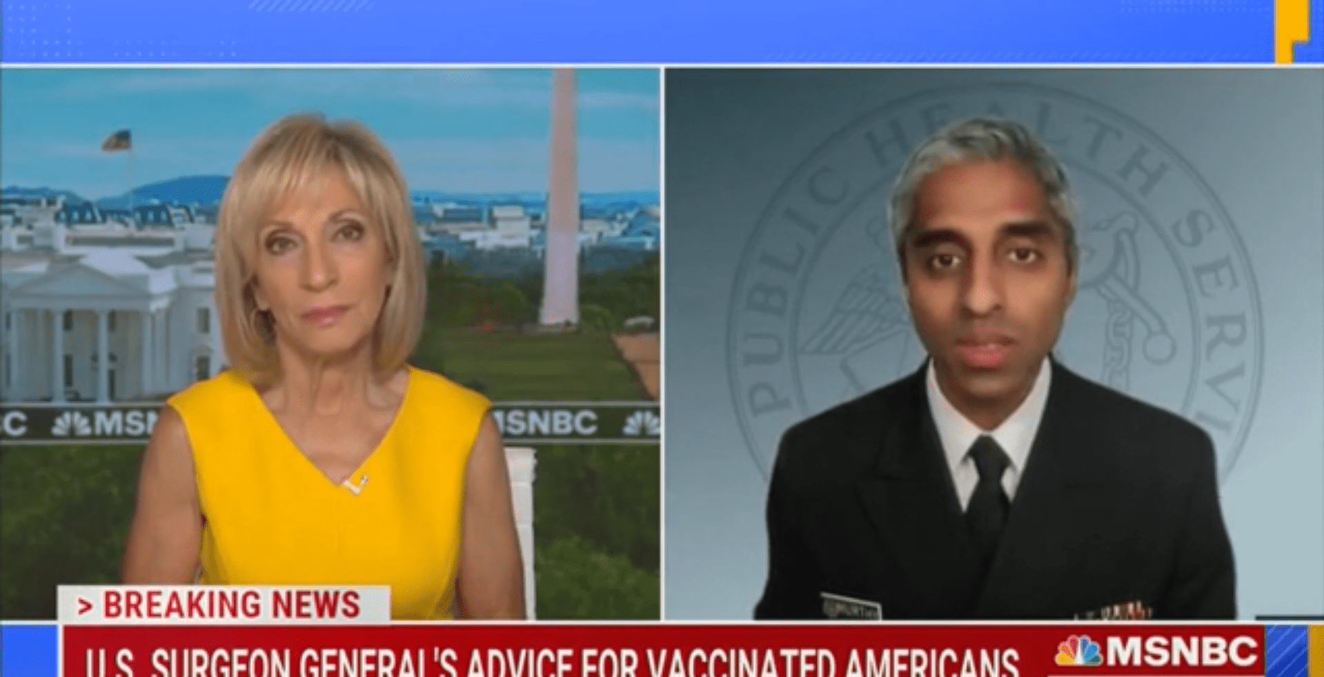 US surgeon general suggests vaccinated people wear masks outdoors as an