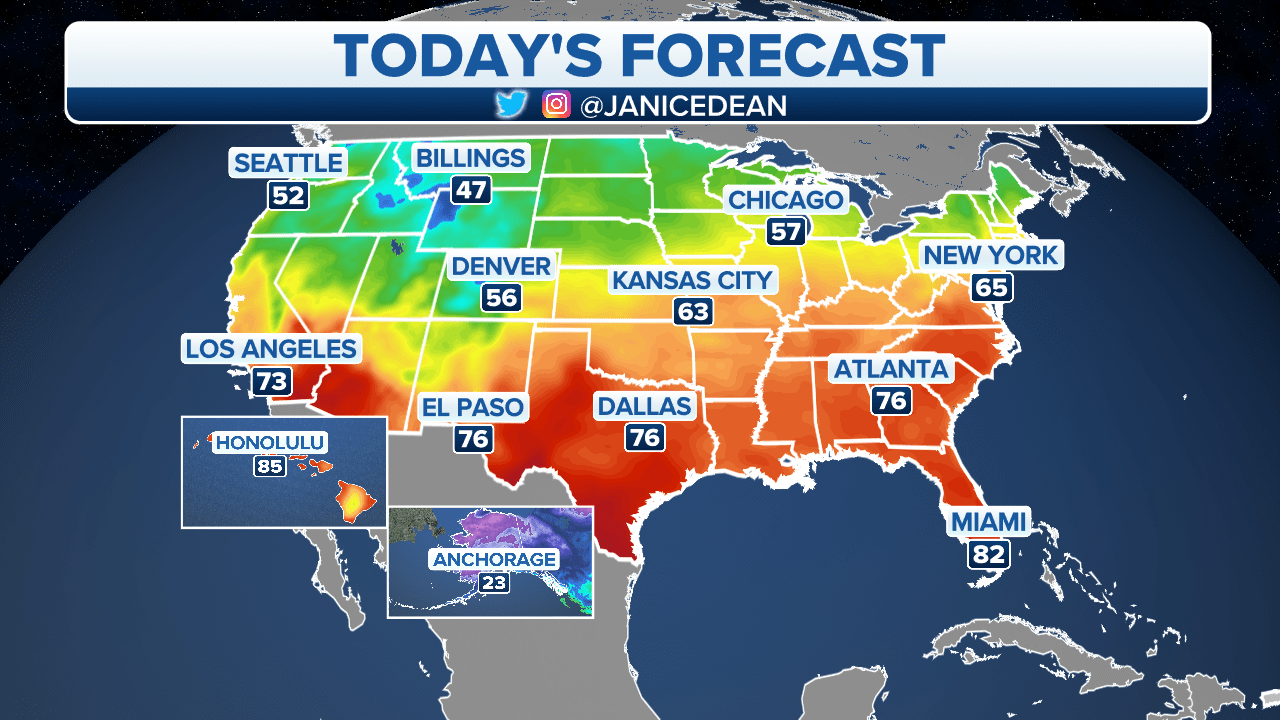Stormy weather forecast for Plains as East Coast enjoys warmth Fox News