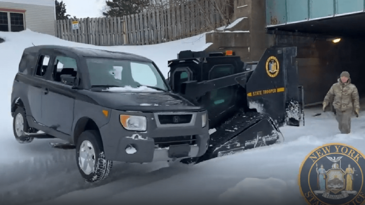 New York State Police deploy the 'Rook' to move vehicles stuck in Buffalo snow Fox News