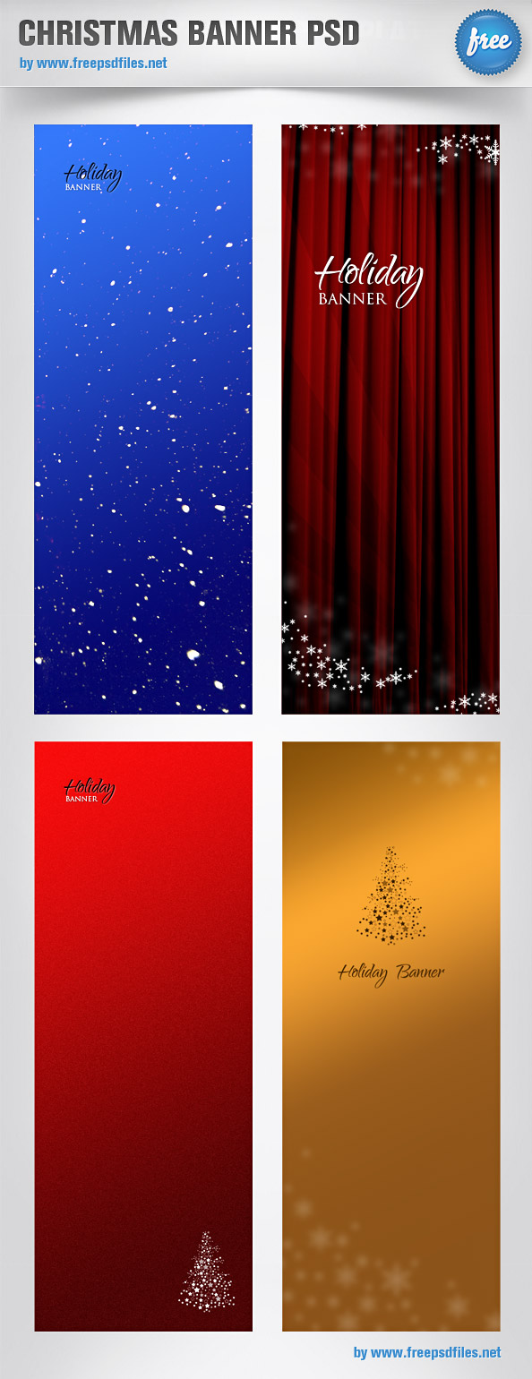 Christmas Banner PSD Templates Free PSD Files