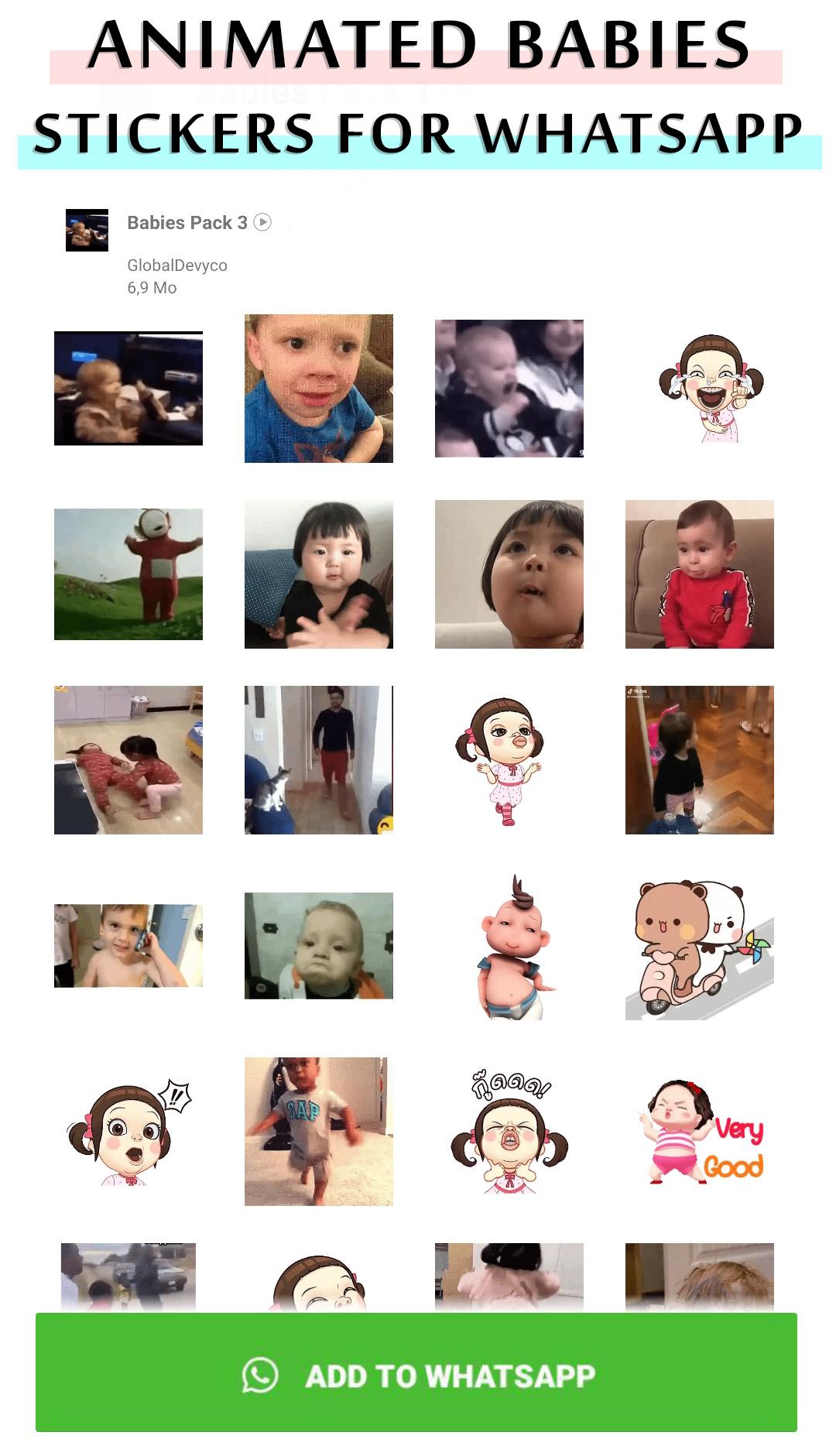 Download Animated baby WhastApp sticker android on PC
