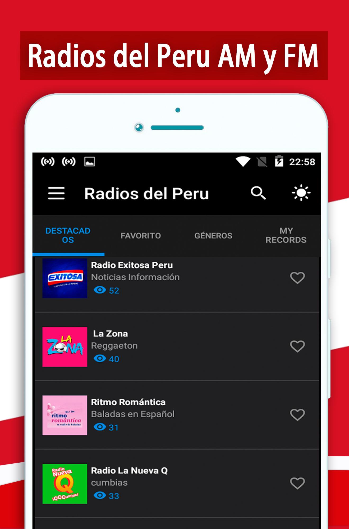 Download Radios del Peru Perú AM FM android on PC
