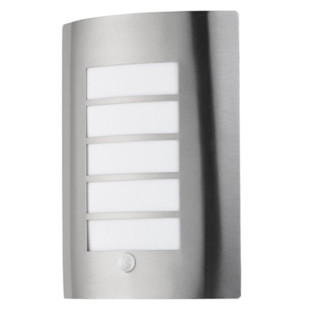 Gamma Buitenlamp Swansea Inox Met Dag/Nacht Sensor | Plafondverlichting-Wandverlichting-Buiten | Gamma.be