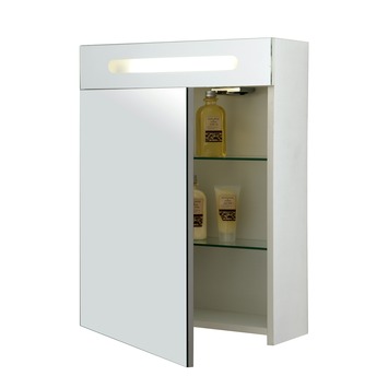 Allibert Soprano Spiegelkast Mdf 1 Deur Wit Met Verlichting En Stopcontact | | Gamma.be