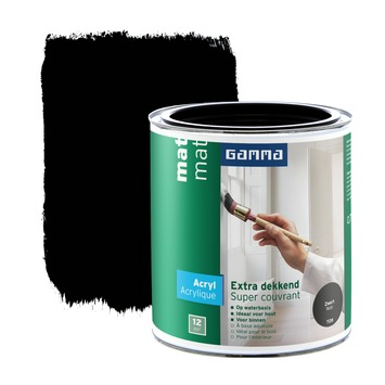 Gamma Lak Extra Dekkend Mat Zwart 750 Ml | | Gamma.be