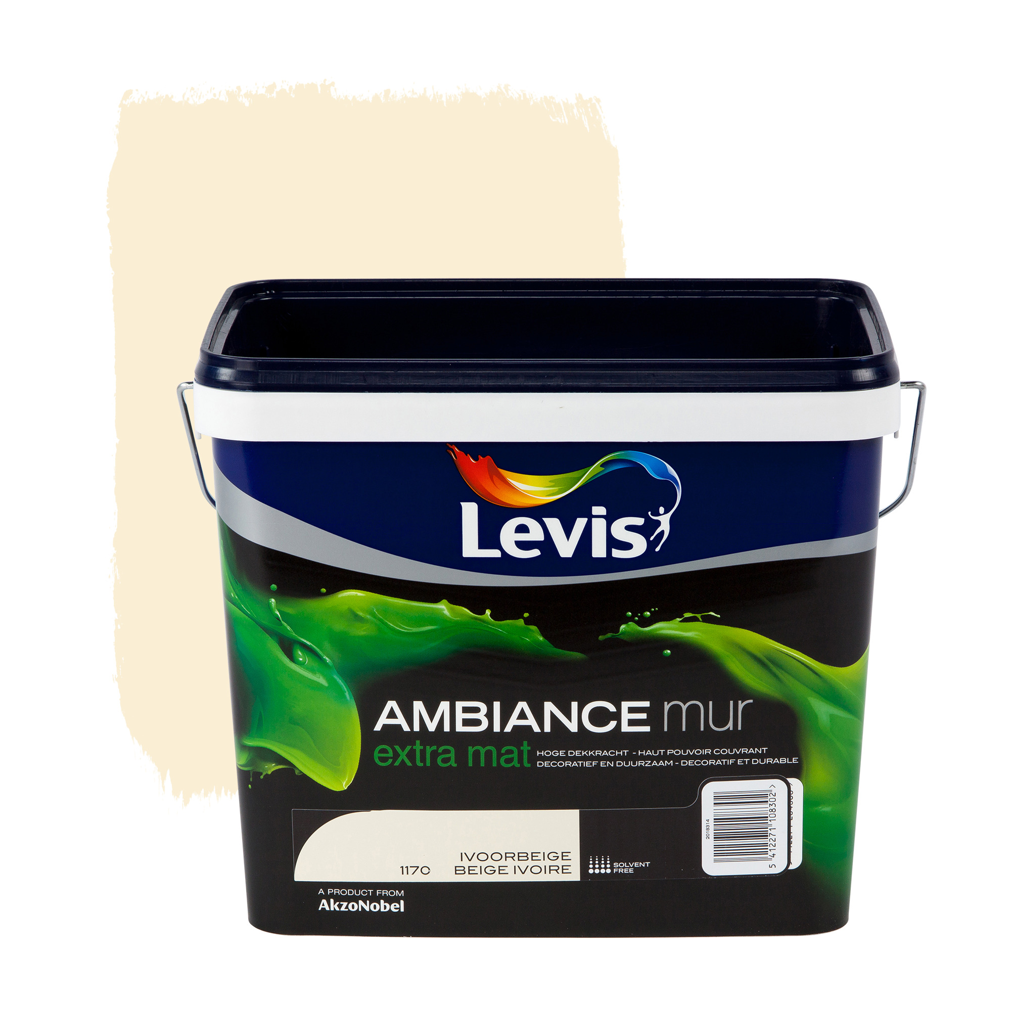 Peinture Ambiance Mur Levis extra mat beige ivoire 5 L