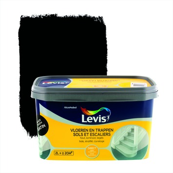 Levis Opfrisverf Vloeren En Trappen Zijdeglans Zwart 2 L | | Gamma.be