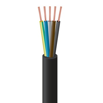Handson Neopreenkabel 5 X 2,5 Mm² 2,5 M Zwart | Snoeren | Gamma.be