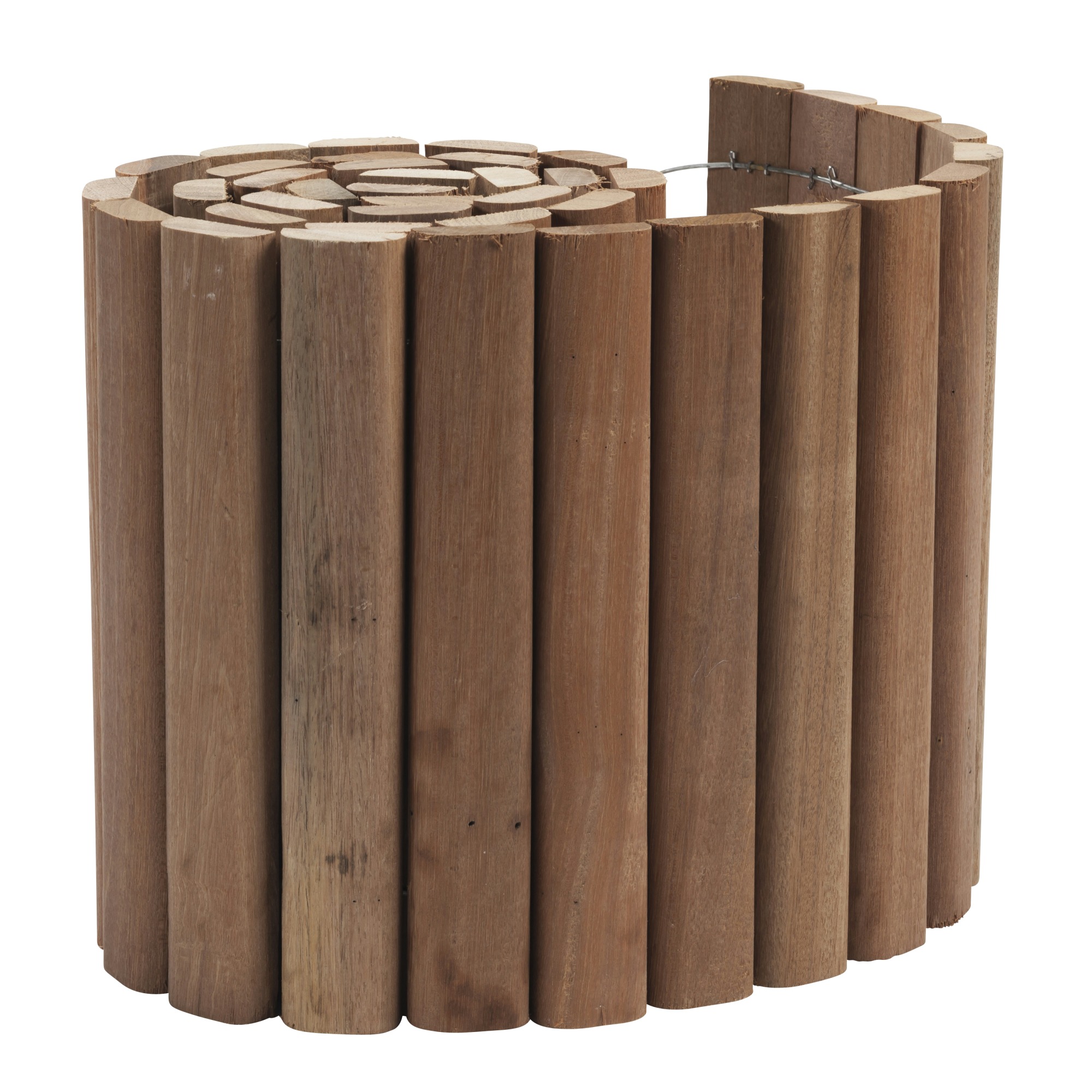 Rouleau de bordure en bois dur 30x180 cm Bordures de jardin en bois