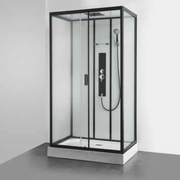 Allibert Douchecabine Uyuni Wandmodel 80X120Cm Zwart | Douchecabines | Gamma.be