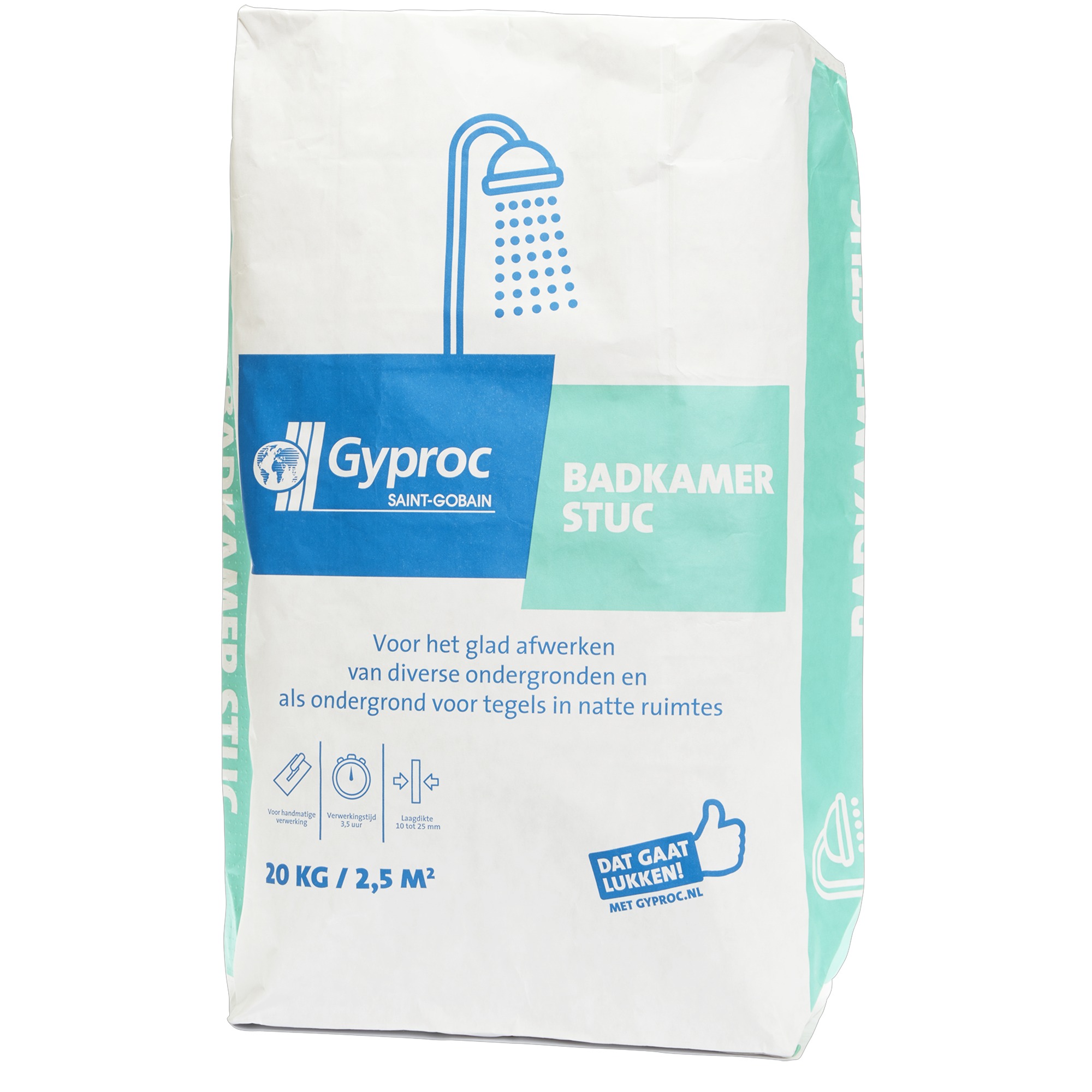 Gyproc badkamer stuc 20 kg Stucmiddel Bouwstoffen Bouwmaterialen