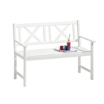 Gamma | Bank Voor Twee Wit Hout 89X60X120 Cm Kopen? |