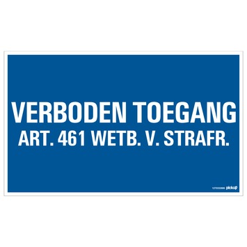 Gamma | Pickup Bord Verboden Toegang Artikel 461 33X20 Cm Kopen? | Stickers-Borden-Magneten