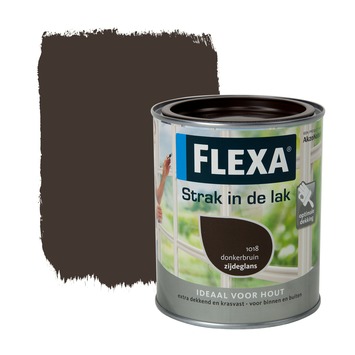 Gamma | Flexa Strak In De Lak Donker Bruin Zijdeglans 750 Ml Kopen? |