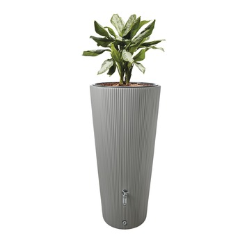 Gamma | Regenton Met Plantenbak Grijs Kunststof 220 Liter Kopen? | Regentonnen