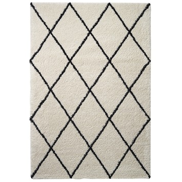 Gamma | Cavallino Vloerkleed Wit/Zwart Ruit 35 Mm 160X230 Cm Kopen? | Vloerkleden