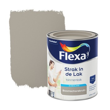 Gamma | Flexa Strak In De Lak Voor Binnen Schorsbruin Zijdeglans 750 Ml Kopen? | Binnenlak