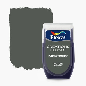 Gamma | Flexa Creations Muurverf Kleurtester Factory Green Mat 30Ml Kopen? | Muurverf-Kleur