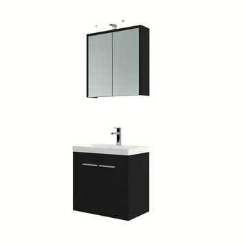 Gamma | Arte Badmeubelset Met Spiegelkast Zwart 60 Cm Kopen? |