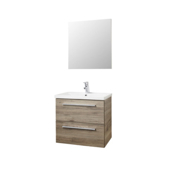 Gamma | Atlantic Badmeubel Sienna Hout 60Cm Met Spiegel Kopen? | Badkamermeubelen