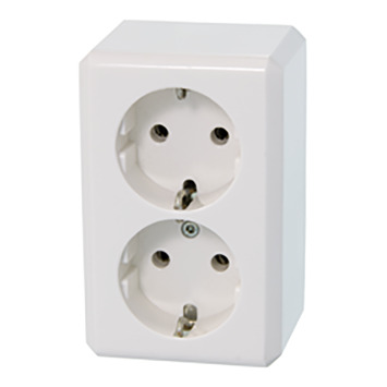 Gamma | Schneider Electric Merten Contura Opbouw Wandcontactdoos Dubbel Ra Wit Kopen? | Merten