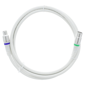 Gamma | Q-Link Coax Kabel 1.5 Meter Stekker Recht Wit Kabelkeur Kopen? | Audio-Video-Accessoires