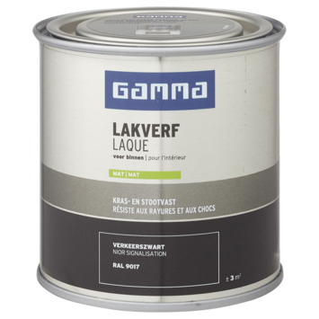 Gamma | Gamma Binnenlak Mat 250 Ml Verkeerszwart Kopen? | Binnenlak