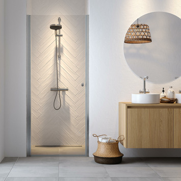 Gamma | Sealskin Douchedeur Nis Hooked 90X200Cm Hoogglans Aluminium Kopen? | Douchecabines-Deuren-Wanden