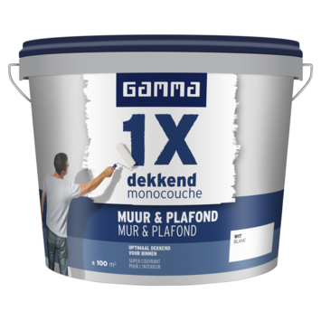 Gamma | Gamma Latex 1X Dekkend Muur & Plafond Wit 10 Liter Kopen? | Muurverf -Binnen
