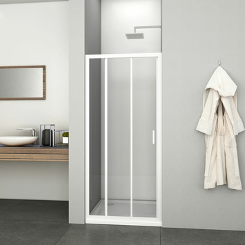 Gamma | Allibert Schuifdeur Happy Wit 90X185Cm Kopen? | Douchecabines-Deuren-Wanden