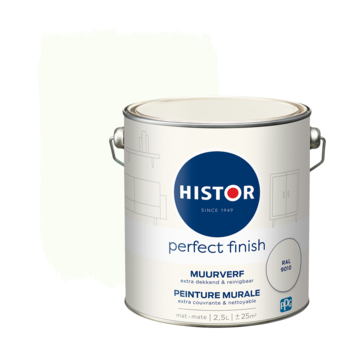 Gamma | Histor Perfect Finish Muurverf Mat Ral 9010 2,5 Liter Kopen? | Muurverf-Binnen